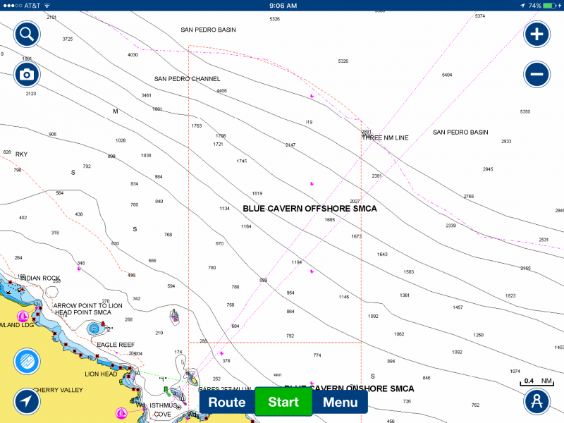 Navionics Detailed Charts Provide Marine Protected Areas