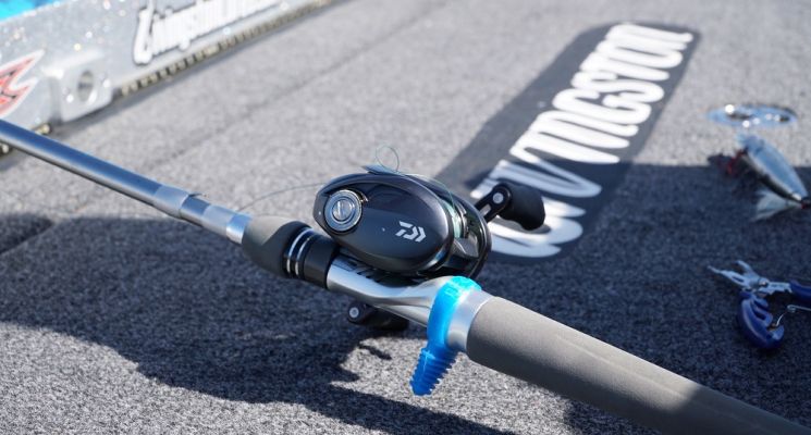 The Right Gear
Howell has a rod and reel setup for fishing topwater baits that allow for both a long cast and ease of working the bait.
&ldquo;My favorite reel for topwaters of all kinds is the Tatula Elite long cast in the 8.1:1 gear ratio,&rdquo; he said. &ldquo;That&rsquo;s the same reel I use for everything from frogs to ploppers and walking baits. Most reels that are that fast do not have enough torque, but we worked hard to have both the speed and power you need to winch fish in.&rdquo;
His favorite topwater rod bears his name is part of the Daiwa Tatula Elite lineup of signature series rods. The rod he uses for topwaters also works well for swimbaits and blade jigs, according to Howell. It is a 7&rsquo;4&rdquo; medium-heavy with all of the components and features he wanted from a rod.
&ldquo;It has a shorter handle and that allows you to work the bait closer to your body and get that nice, efficient walking action from your baits,&rdquo; he said. &ldquo;I also made sure it was a one-piece handle instead of a split grip so you can make those long bomb casts with two hands much easier. It has a nice tip to work the bait but has enough backbone to lock up and hook fish on the end of a long cast.&rdquo;&nbsp;
&nbsp;