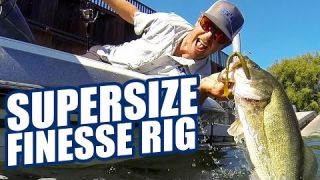 Tackle How-To: Fishing Big Finesse Baits with Yamamoto Kut Tail & Mustad's Double Wide Drop Shot Hook