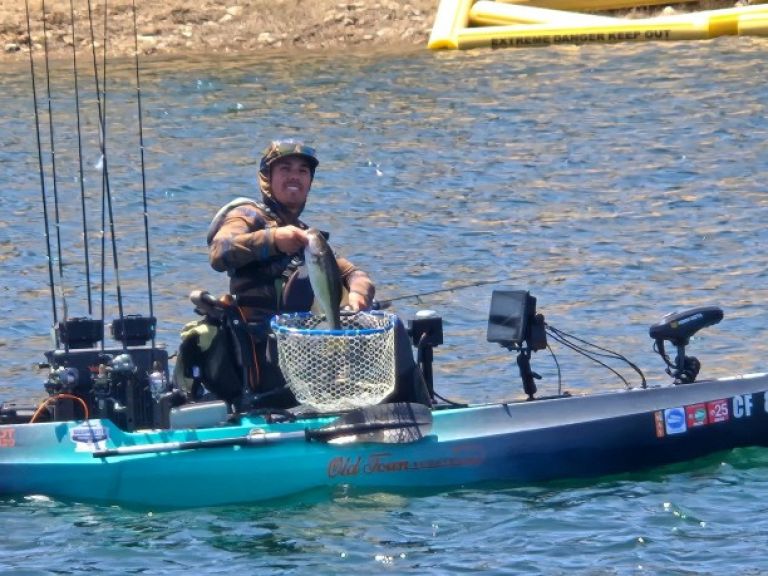 Joey Silva is victorious at Lake McClure with Yak a Bass - I started to fish humps in 30 to 40-feet of water with the Neko rig.