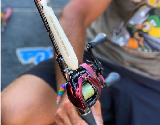 A Trio of Topwater Lures
Besides cranking, Birge always has a few topwater baits ready to go as he plies the shallow water during the fall months.
&ldquo;I&rsquo;ll always mix in topwater,&rdquo; he says. &ldquo;I like to fish a big walking bait like the Yo-Zuri 3DB Pencil and the new 3DB Pencil Popper 135. I&rsquo;ll also throw a popper quite a bit this time of year.&rdquo;
He says the popper excels around any shallow cover he can find this time of year and his go-to is either a bone or bluegill colored Yo-Zuri 3DB Popper.
READ RELATED: Popper vs. a Prop vs. a Pencil with Brandon Card
&nbsp;