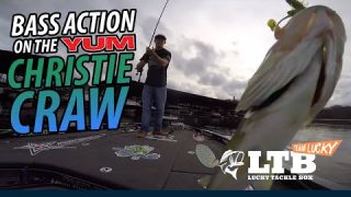 BASS ACTION on the YUM CHRISTIE CRAW #LTB