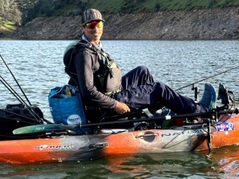 David Oien hammers a win at Lake Berryessa - I was catching fish pretty good in the 8 to 12 feet of water on an edge of a brush line