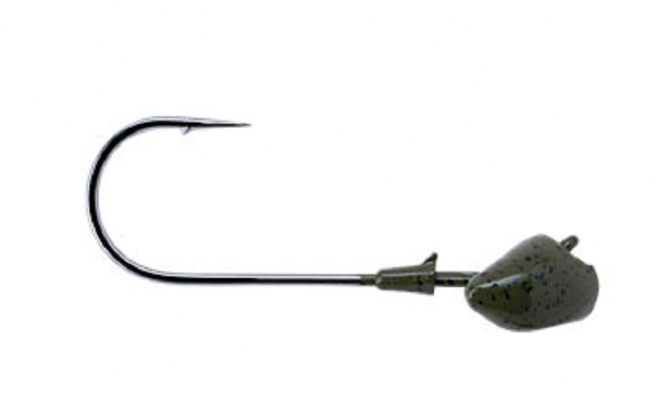 &nbsp;Football Shakey Head&nbsp;
The football shakey head is key for crawling large&nbsp;plastics through hard cover. Each package provides ideal bait&nbsp;recommendations.&nbsp;

Needle point for easier penetration
Flattened head stands up on all&nbsp;bottom types
Widened head to crawl through rocks and other hard&nbsp;cover
Recurved head design allows plastics to be securely rigged behind&nbsp;the head
Recessed horizontal line tie reduces hang-ups
