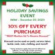 C&C Holiday Savings