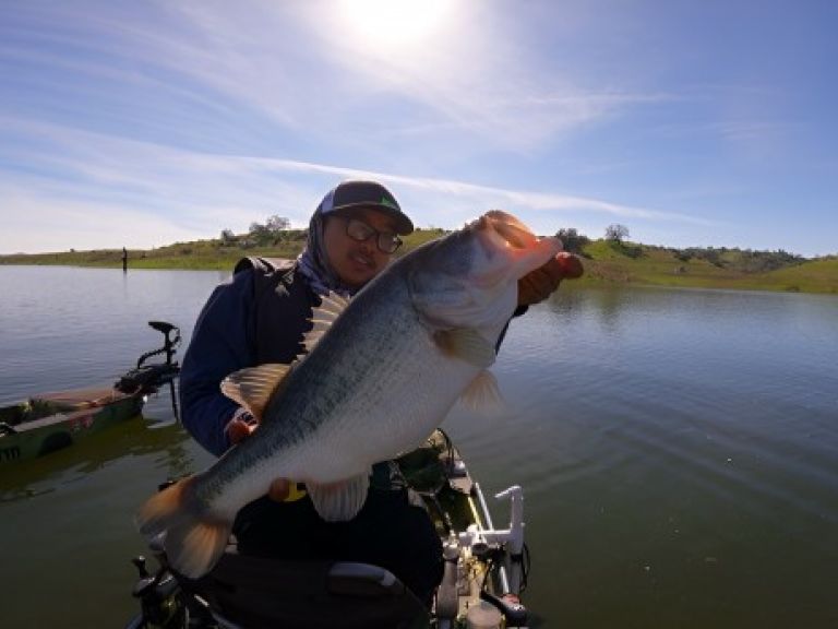 Team Punisher wins Yak-a-Bass team event at Don Pedro - I couldn’t get bit pulling it downhill so I moved shallow and was able to trigger the bass into biting