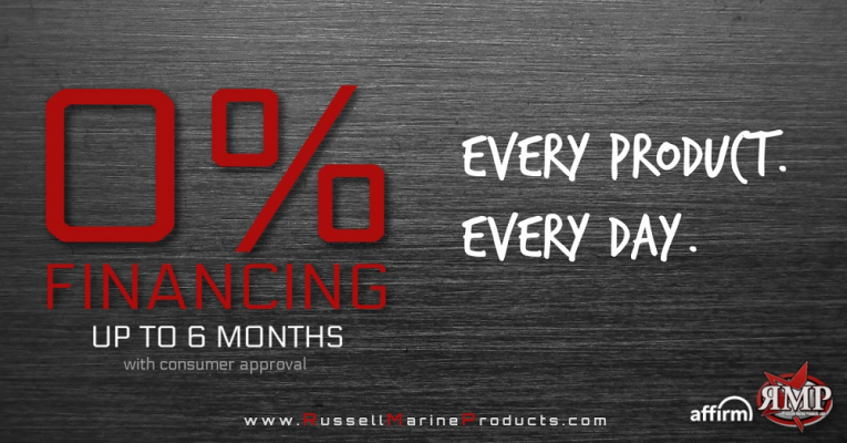 ZERO PERCENT FINANCING AT RUSSELL MARINE PRODUCTS