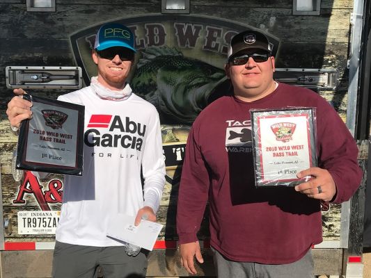Arizona pro Josh Bertrand hooked up with fishing partner Alex Centner to compete in the Wild West Bass Trail&rsquo;s last Arizona team tournament on Lake Pleasant. The duo claimed victory at the desert lake with a seven-fish limit that went 21.67 and included a 4.57 big bass.
They took $4,250 of the $21,875 paid out at the single day event.
Bertrand explained each&nbsp;of the three setups and targets the team used for their winning weigh fish.
&nbsp;
Swimbaits for Chasers in the Early Morning
COLOR: Shad Color
PRESENTATION: Rigged on a Berkley Fusion 19 Swimbait Hook 5/0.
TARGETS: Early in the morning, the targets were fish that were actively chasing shad. We were fortunate in the fact we were able to get some schooling fish, because so many fish are trying to spawn, you normally only get singles. In the morning, we were luck to have a couple flurries and then after that we got one here and one there &ndash; typical springtime fishing.
