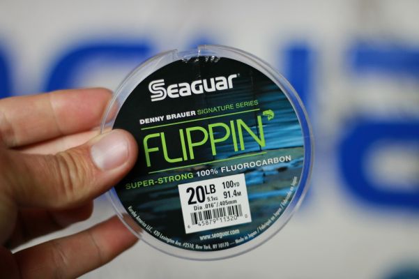 Flippin&rsquo;
Like it sounds, this fluorocarbon was designed for heavy cover fishing.
It comes in 20, 25 and 30-pound tests. It was built for close hooksets and has high impact strength as well as excellent knot strength and abrasion resistance.

