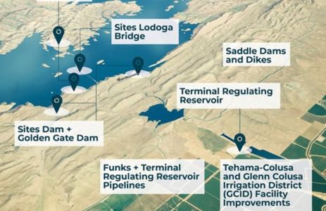 Proposed 1.5 million acre-foot offstream reservoir in NorCal