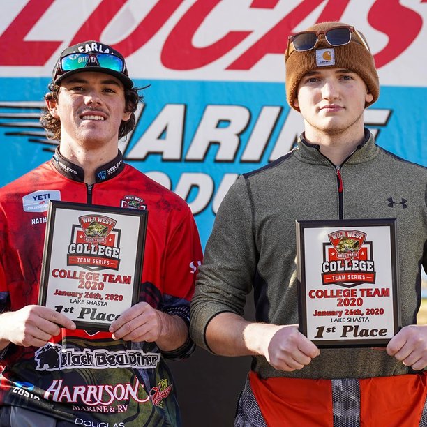 Congratulations to Nathan Phillips and Chase Sherman of Simpson University on winning the first College Team Series of 2020 on Lake Shasta..jpg