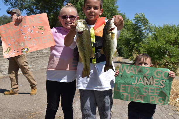 James Damman took second place in the Youth Angler League division and was inspired by his own personal fan club - his younger brother and sister!