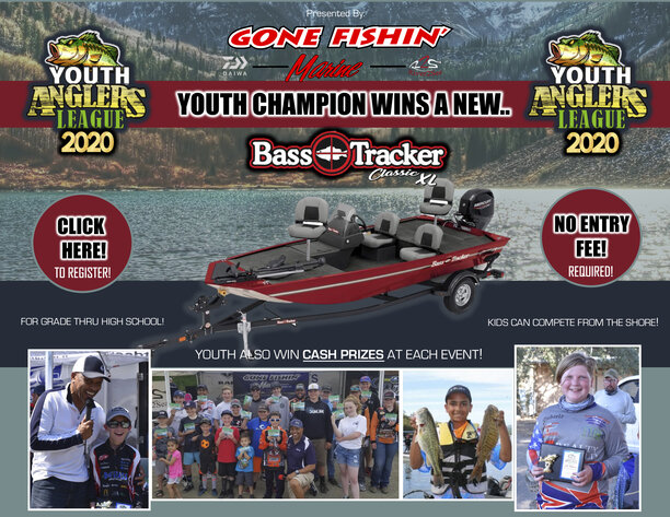 1st place prize for the 2021 Youth Angler League champion is a new Tracker Classic XL package!