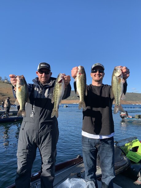 Mike Caddick and Tyson Rappaleye show off the fish that helped them win on McClure about a 4 weeks ago...will they repeat this Saturday?