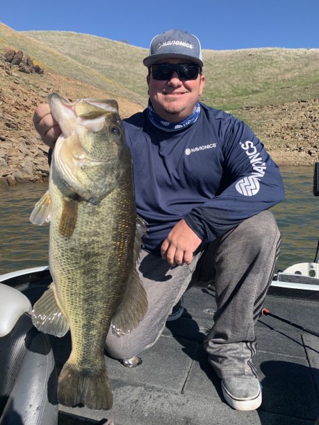 Yep. Travis knows where to find big fish on New Melones...and using Navionics mapping helps!