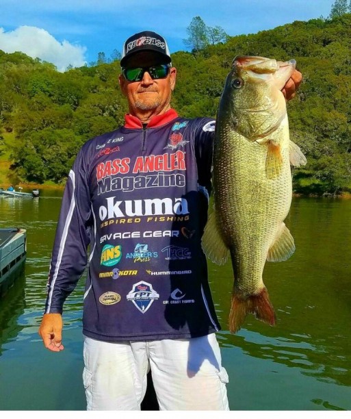 Charlie King with a 9+ Lake Berryessa fish caught at the 2019 season opener