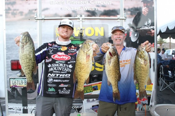 2022 WON Bass U.S. Open Winner Josh Bertrand with Day Three AAA Mike Crothers - WON Bass - Dan O'Sullivan photo.JPG