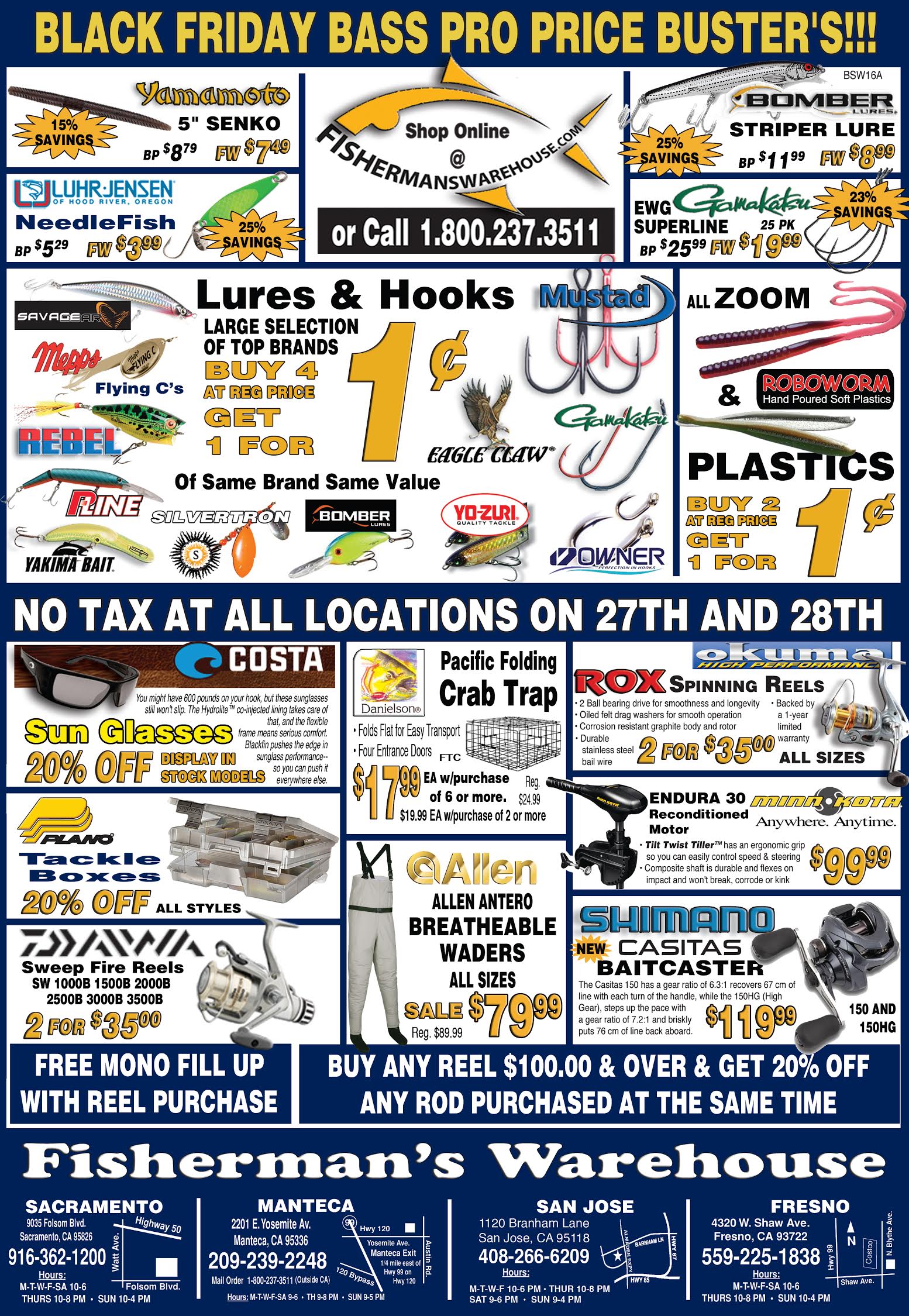BLACK FRIDAY SPECIALS!Friday and - The Fishing Specialist