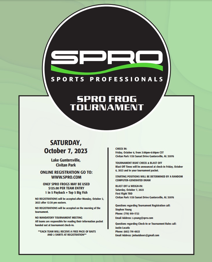 SPRO Frog Guntersville Event Results