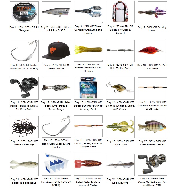 Tackle Warehouse All 25 Days of Savings Revealed. 10% Off Gift