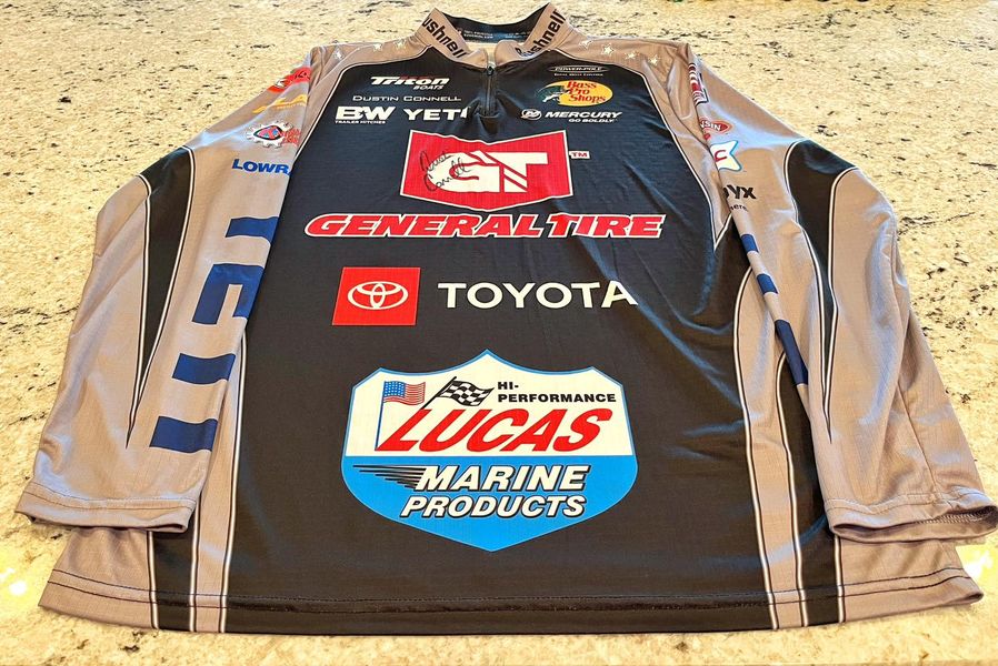 DING, Dustin Connell Fishing's Major League Fishing Cup jersey is