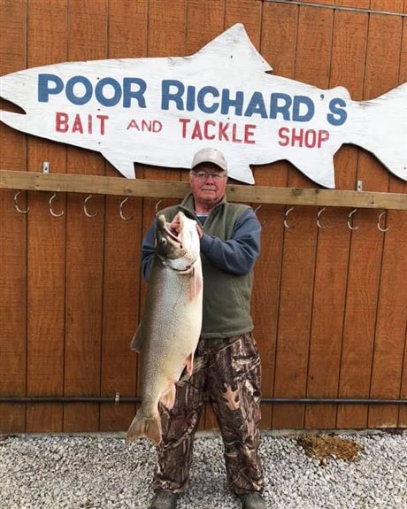 Lake trout caught  Expected to be a new state record