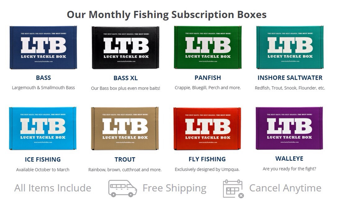 LUCKY TACKLE BOX ADDS FIVE NEW MONTHLY FISHING SUBSCRIPTION BOXES