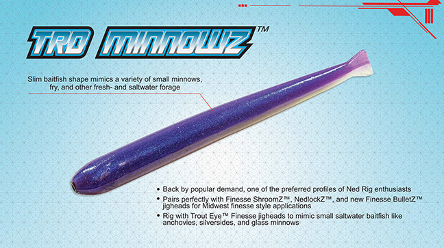 Ned Rig classic, the TRD MinnowZ™ is resurrected by Z-Man®