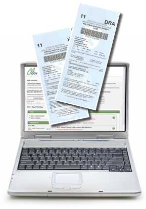 One day on sale fishing license